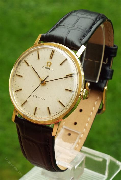 mens gold watch omega|omega 9ct gold men's watch.